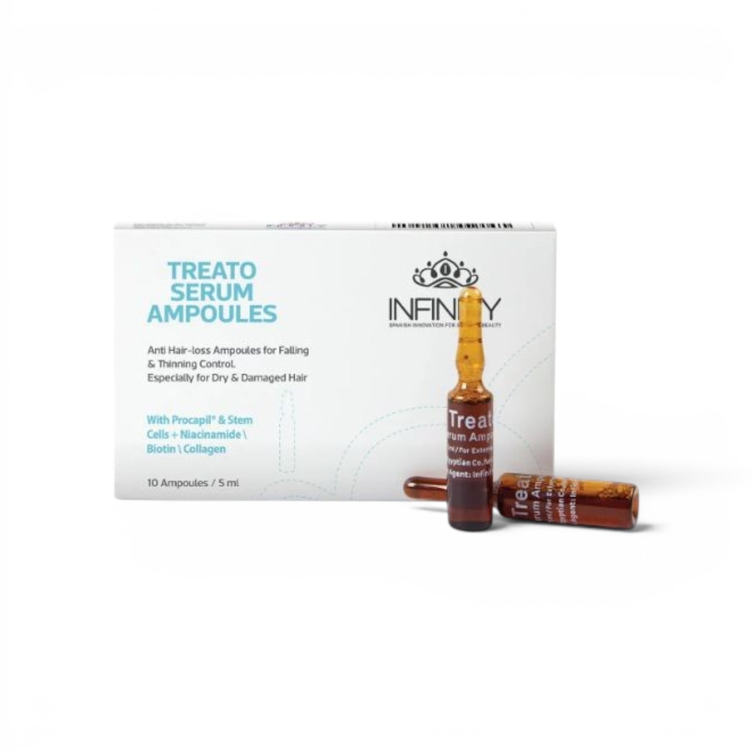 Infinity Spanish Labs Treato Hair Treatment Ampoules- 8 Ampoules\10 ml