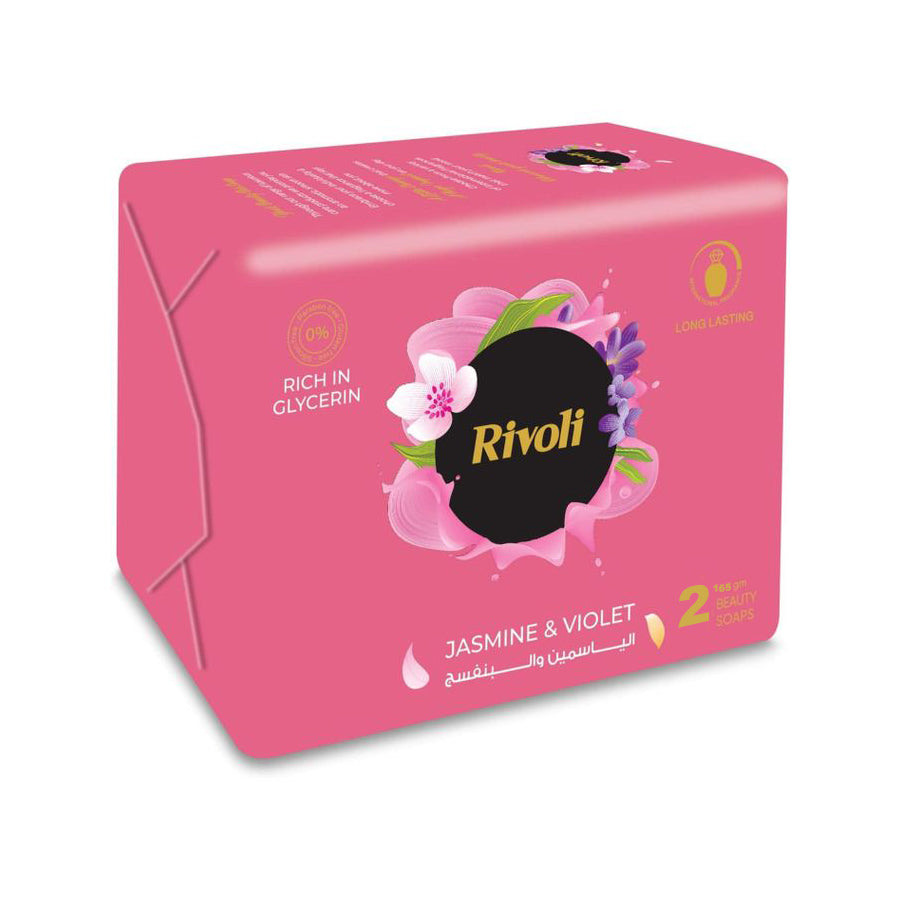RIVOLI Soap – Damask Rose & Violet Soap 165 Gm 2pcs
