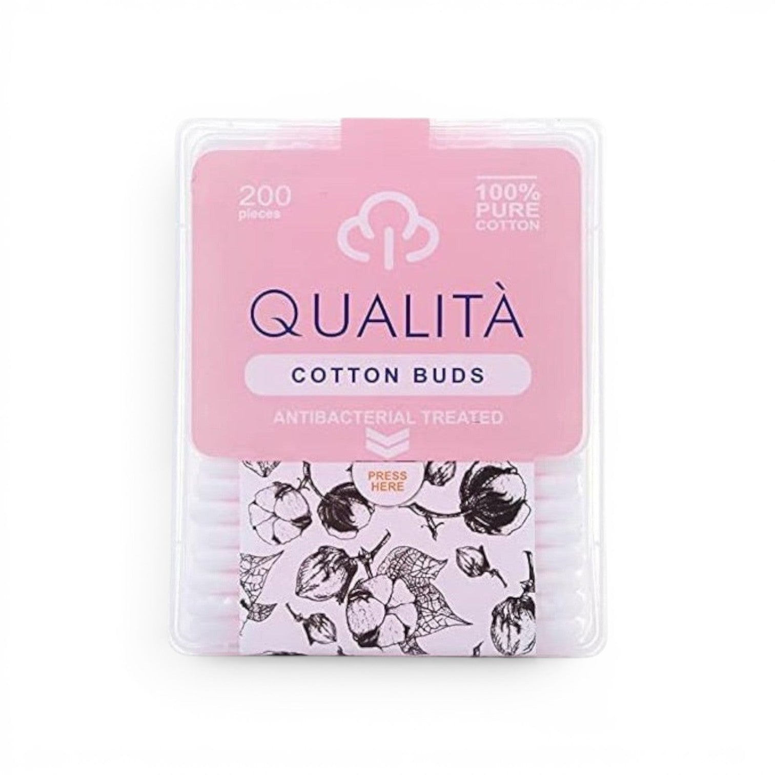Qualita Antibacterial Cotton Buds 200 Pcs