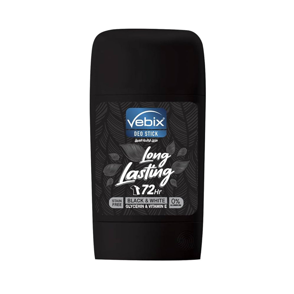 Vebix Deo Stick Long Lasting Black & White For Men 50 ml