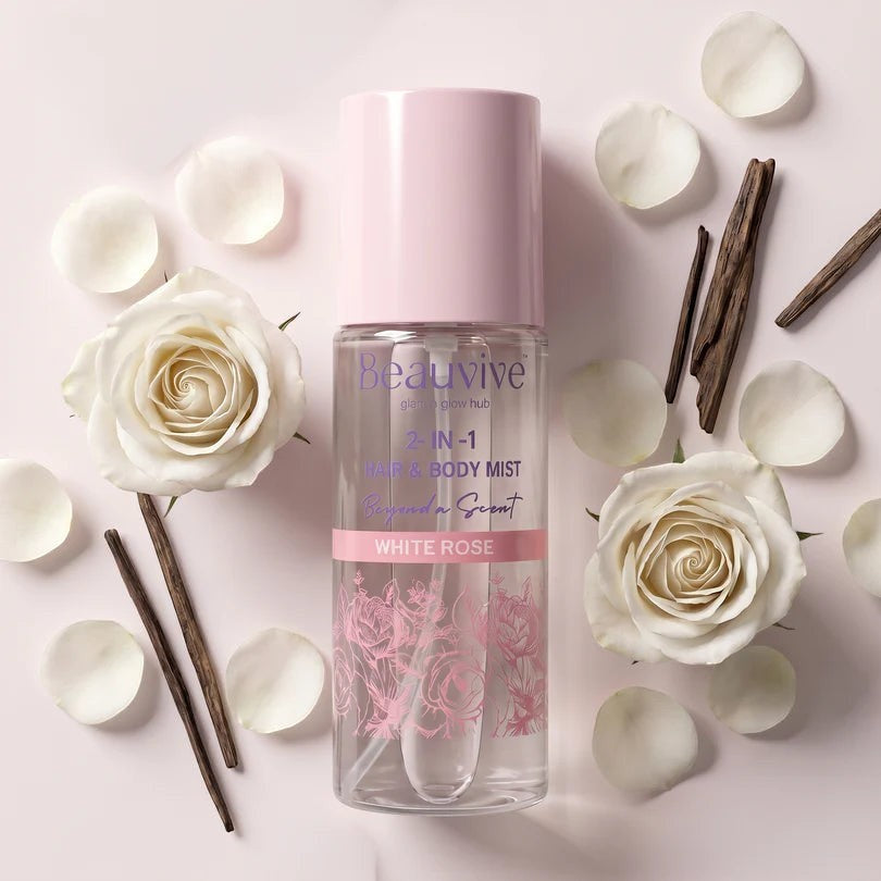 Beauvive 2-in-1 Hair & Body Mist – White Rose