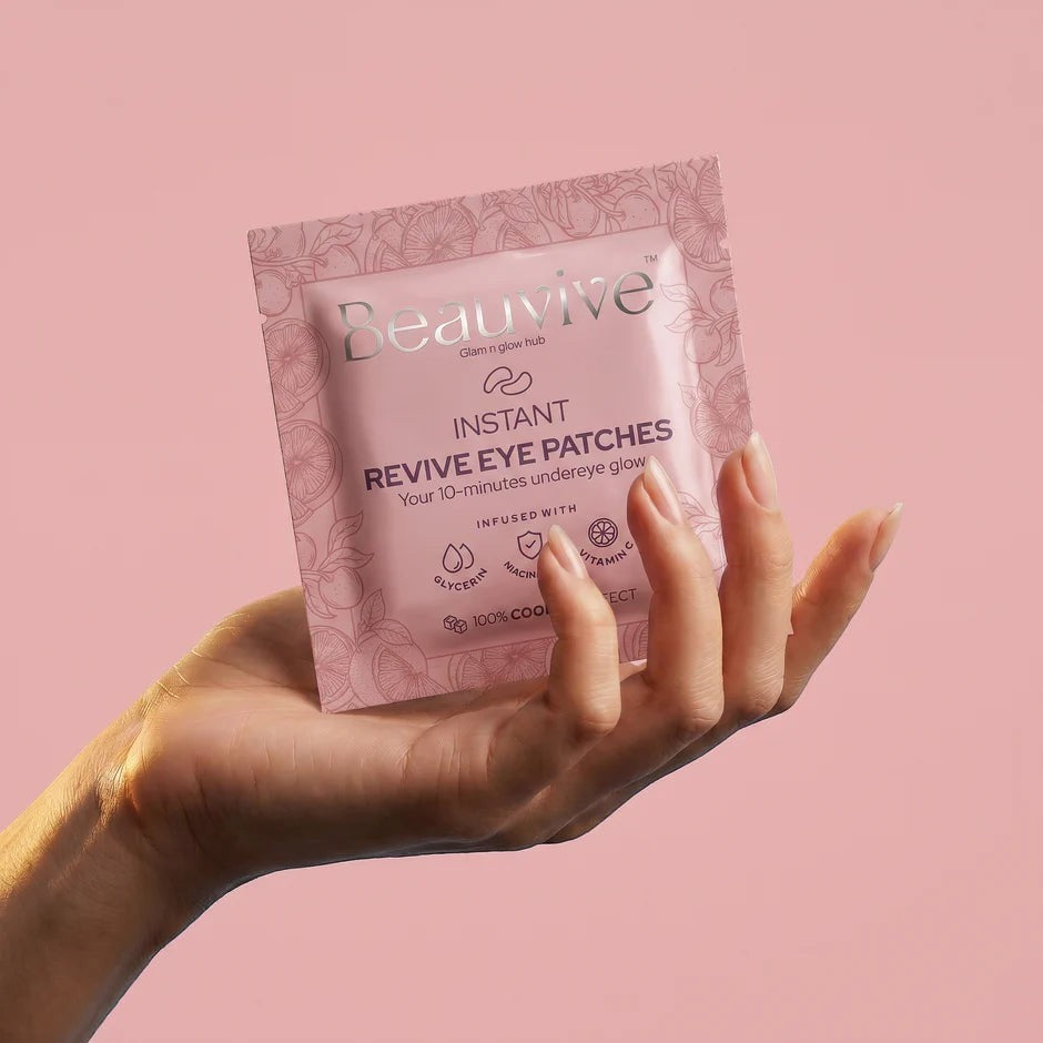 Beauvive Instant-Revive Eye Patches – Niacinamide & Vitamin C