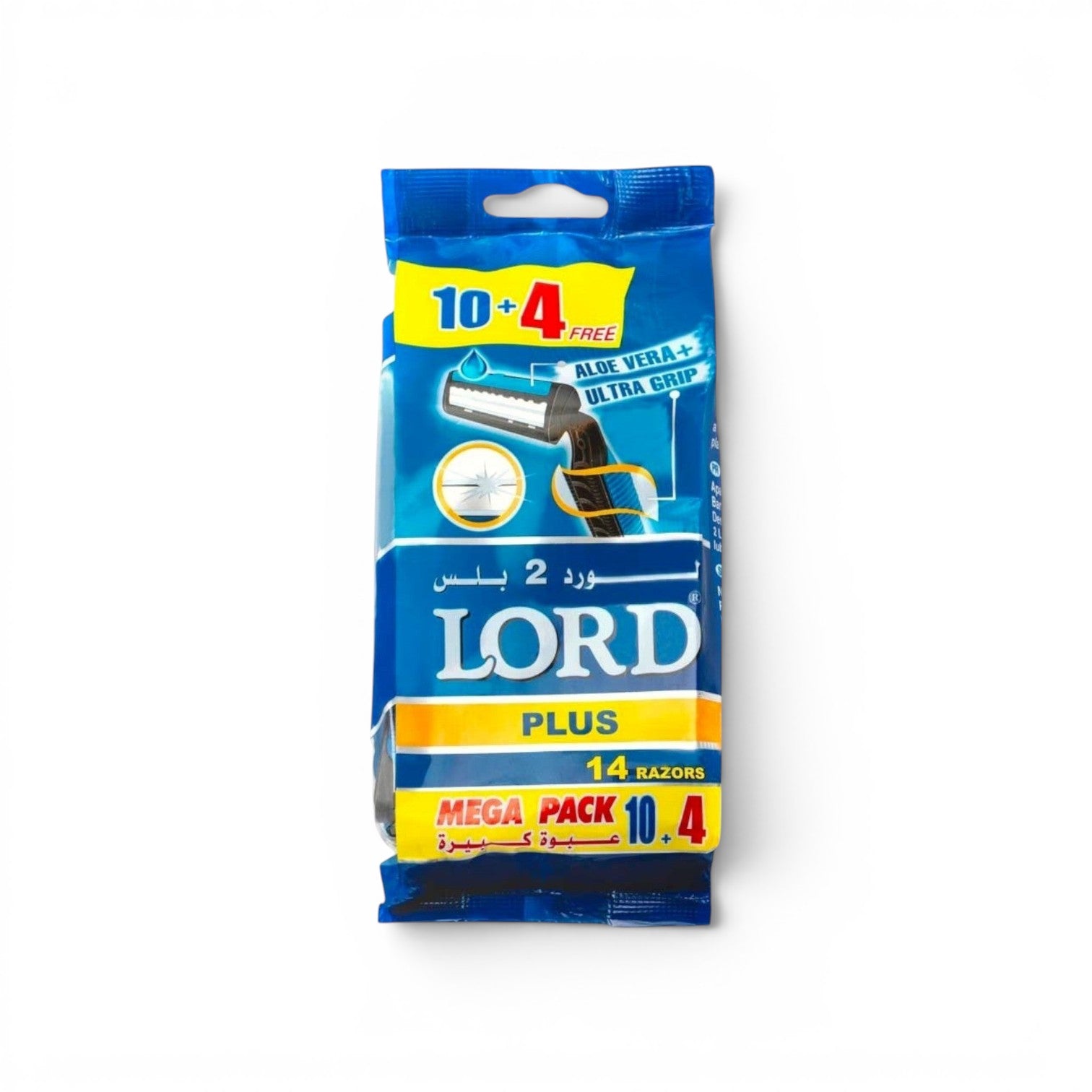 LORD Twin Blades Disposable Razor , 10+4 – pack