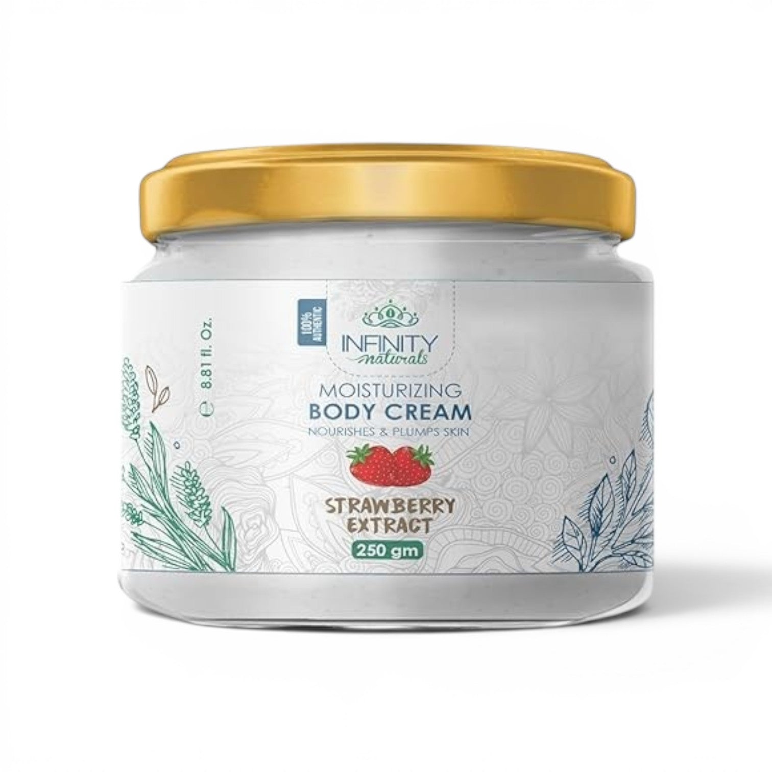 Infinity Natural Moisturizing Body Cream Strawberry Extract 250 gm