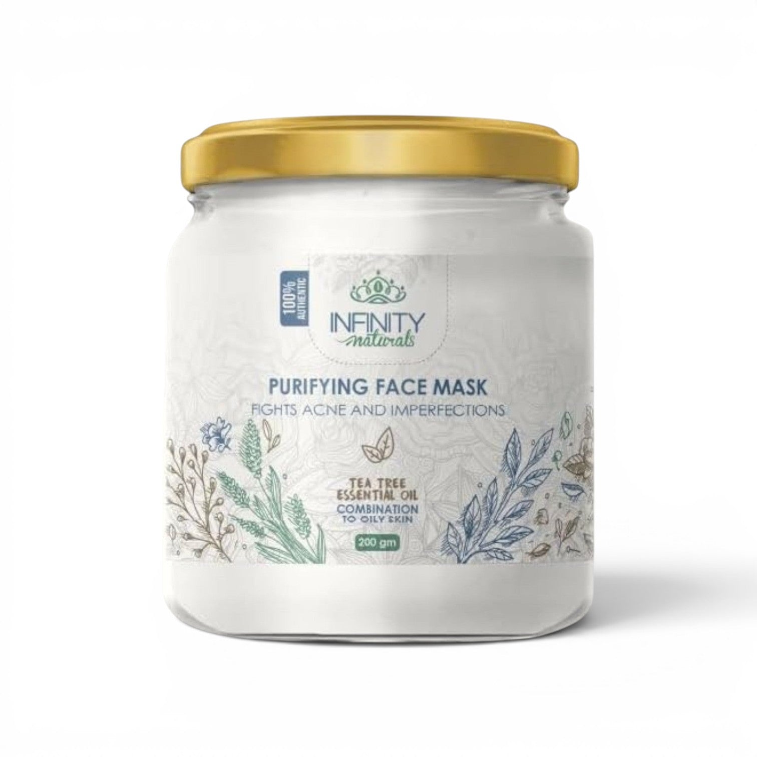 Infinity Natural Purifying Facial Mask Tea Tree Essential Oil 200 gm