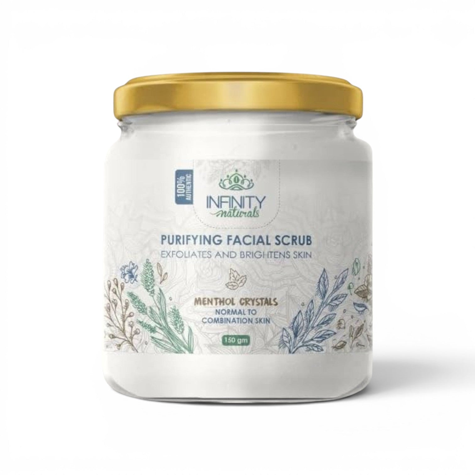 Infinity Natural Purifying Facial Scrub Menthol Crystal 150 gm