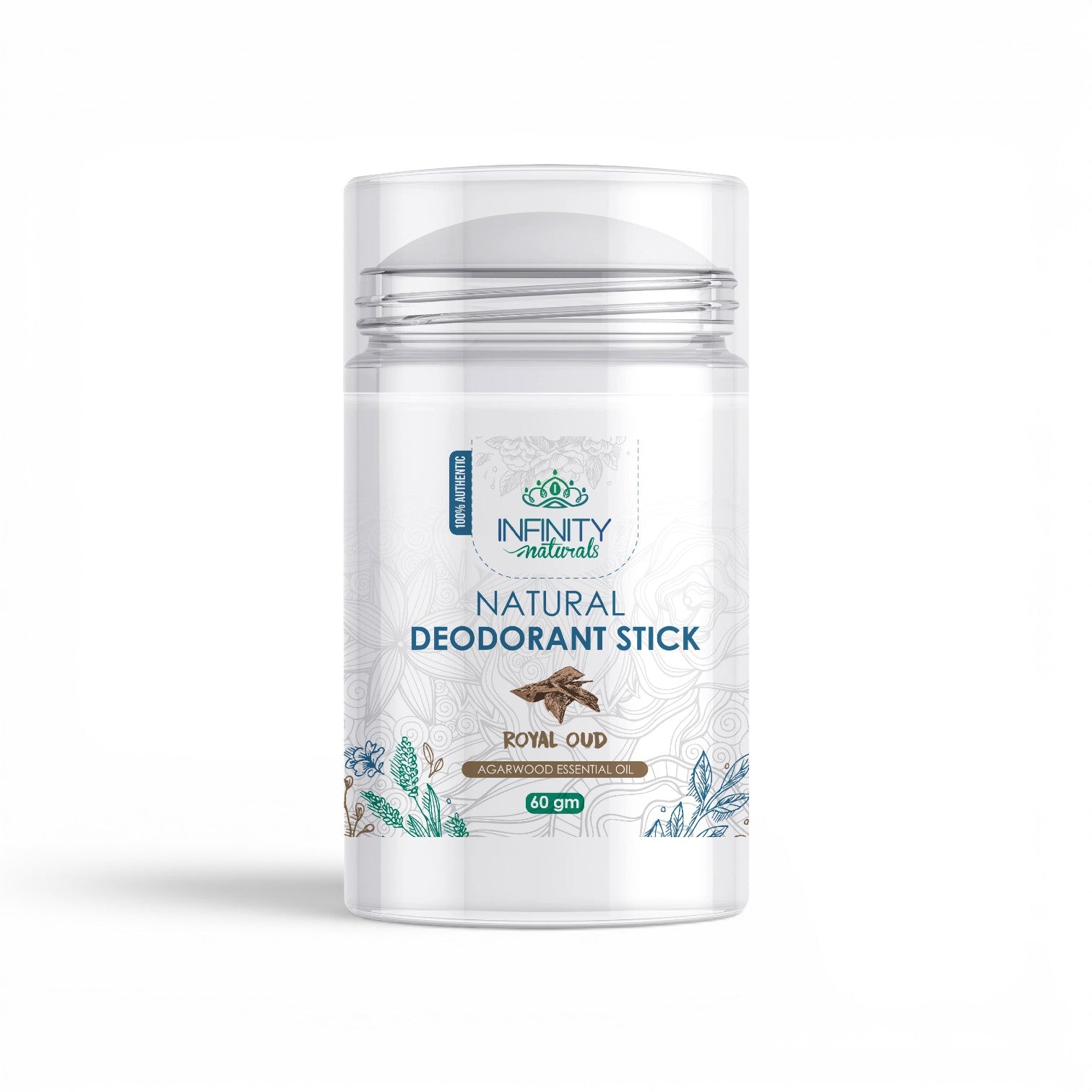 Infinity Naturals Natural Deodorant Stick Royal Oud 60 gm
