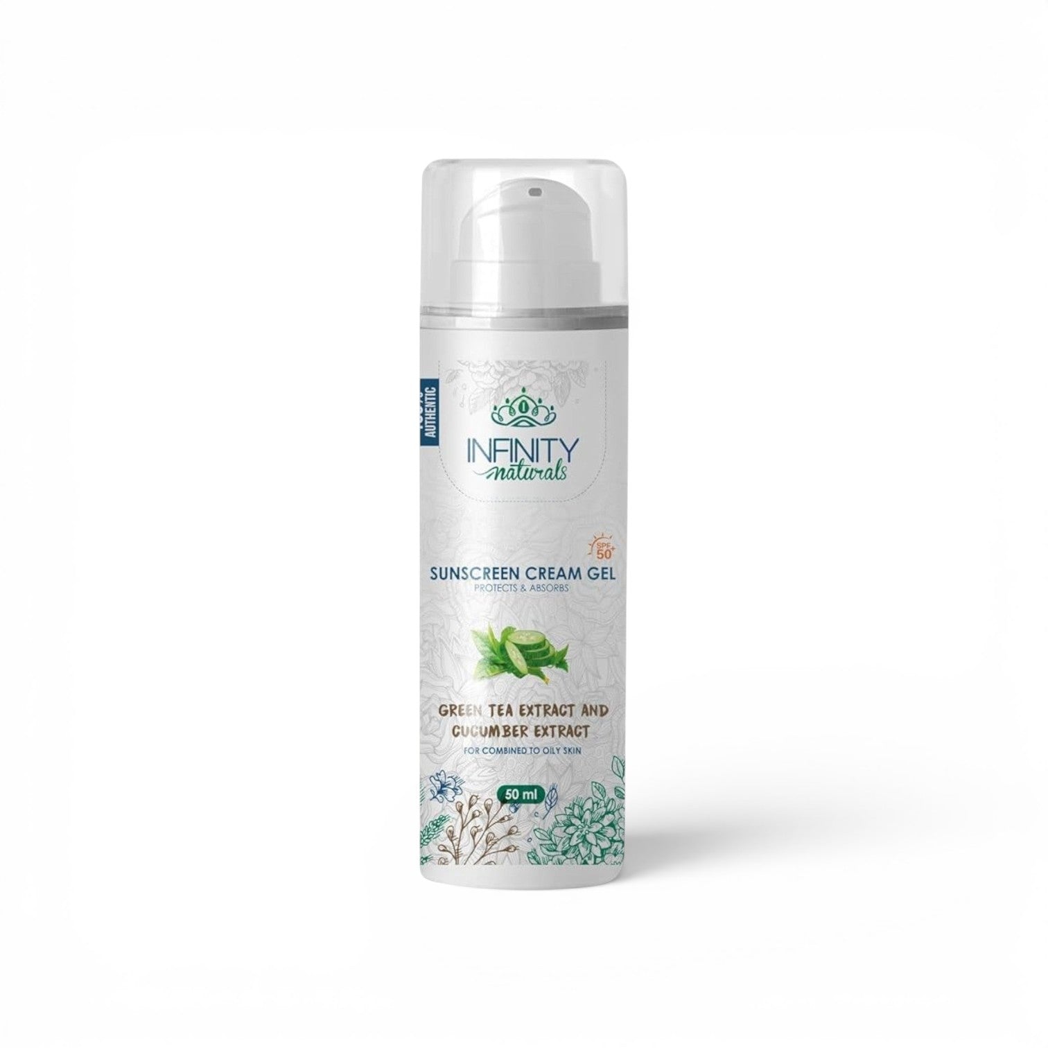 Infinity Naturals SunScreen Gel - SPF50+ Oily Skin 50 ml