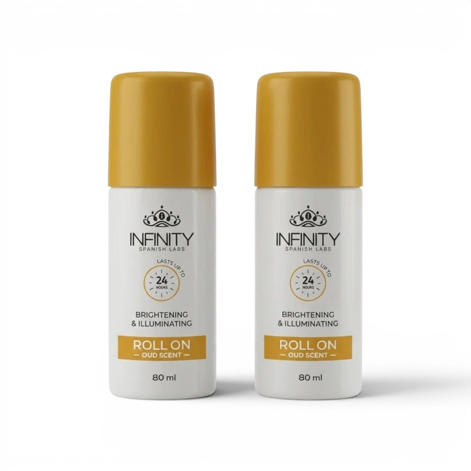 Infinity Spanish Labs 2 Items of Brightening & Illuminating Roll On - Oud scent Promo Pack 2 roll on\ 80 ml