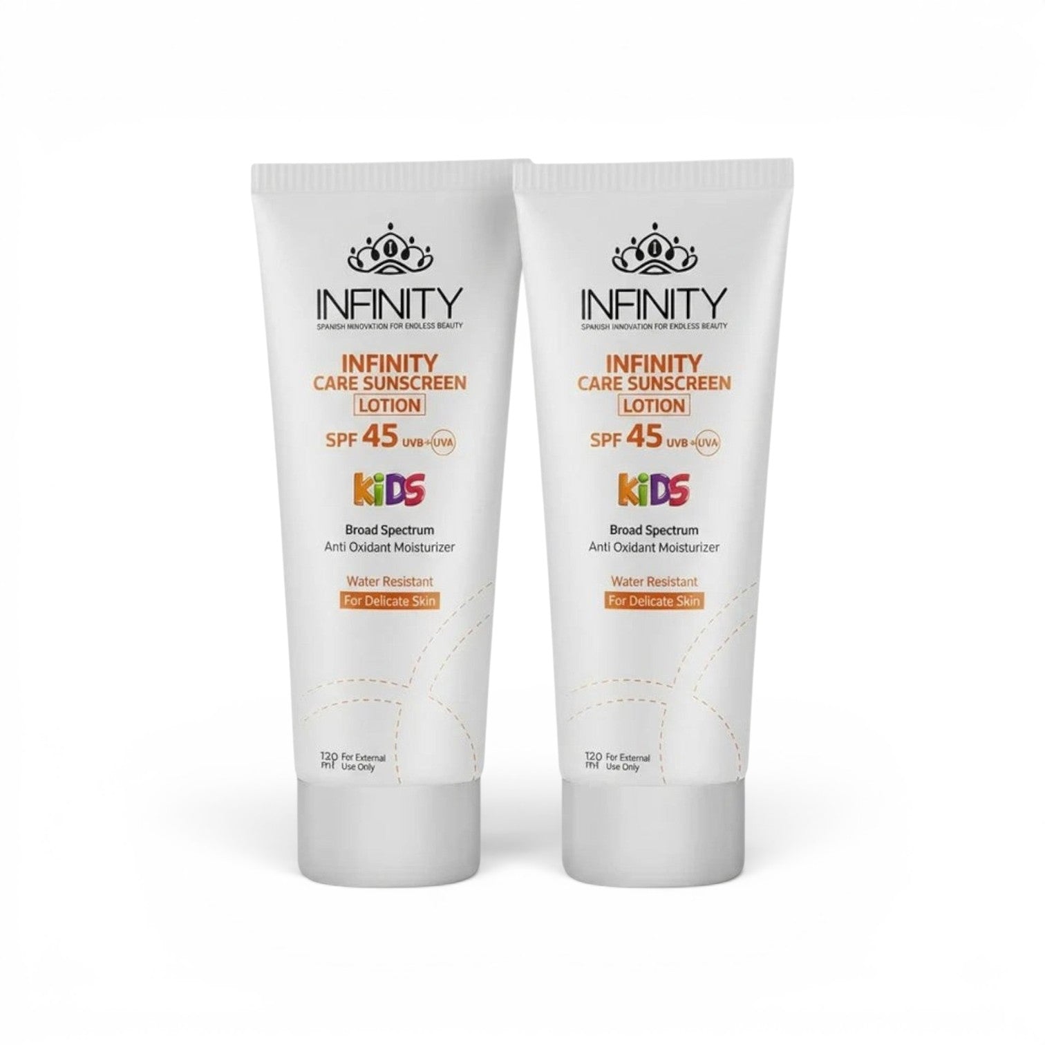 Infinity Spanish Labs Infinity Care Sunscreen Kids SPF45+ Buy 1 Get 1 Free 2 sunscreens/ 120 ml