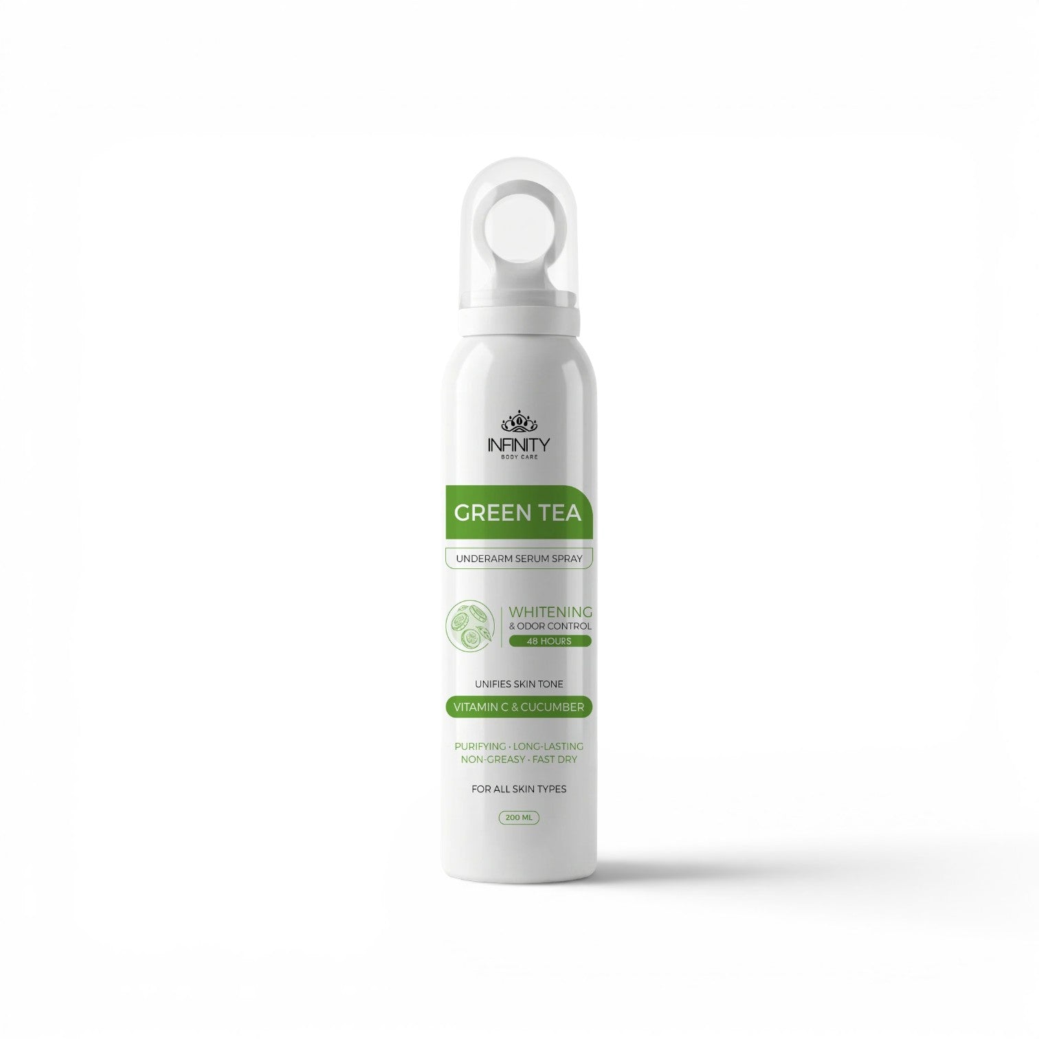 Infinity Underarm Serum Spray Green Tea & Cucumber 200 Ml