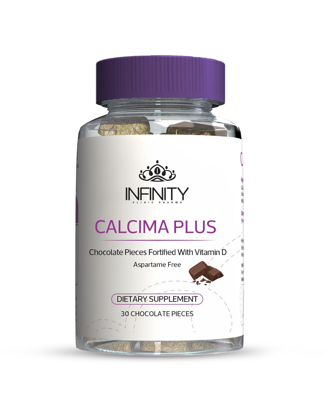 Infinity Calcima plus- For Vitamin D & Calcium Deficiency 30 Chocolate piecies