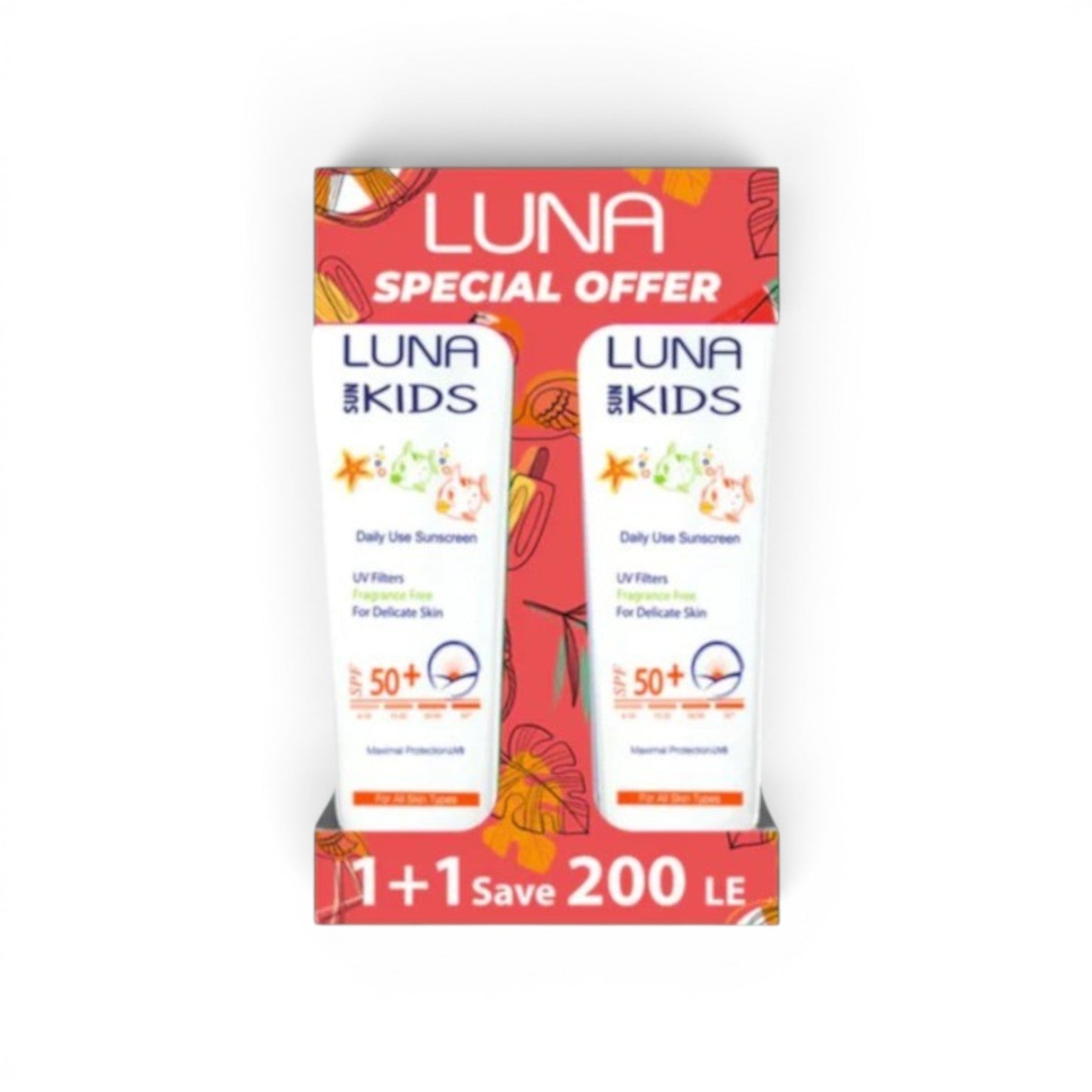Luna Kids Spf50 Summer promo_save 200 EGP