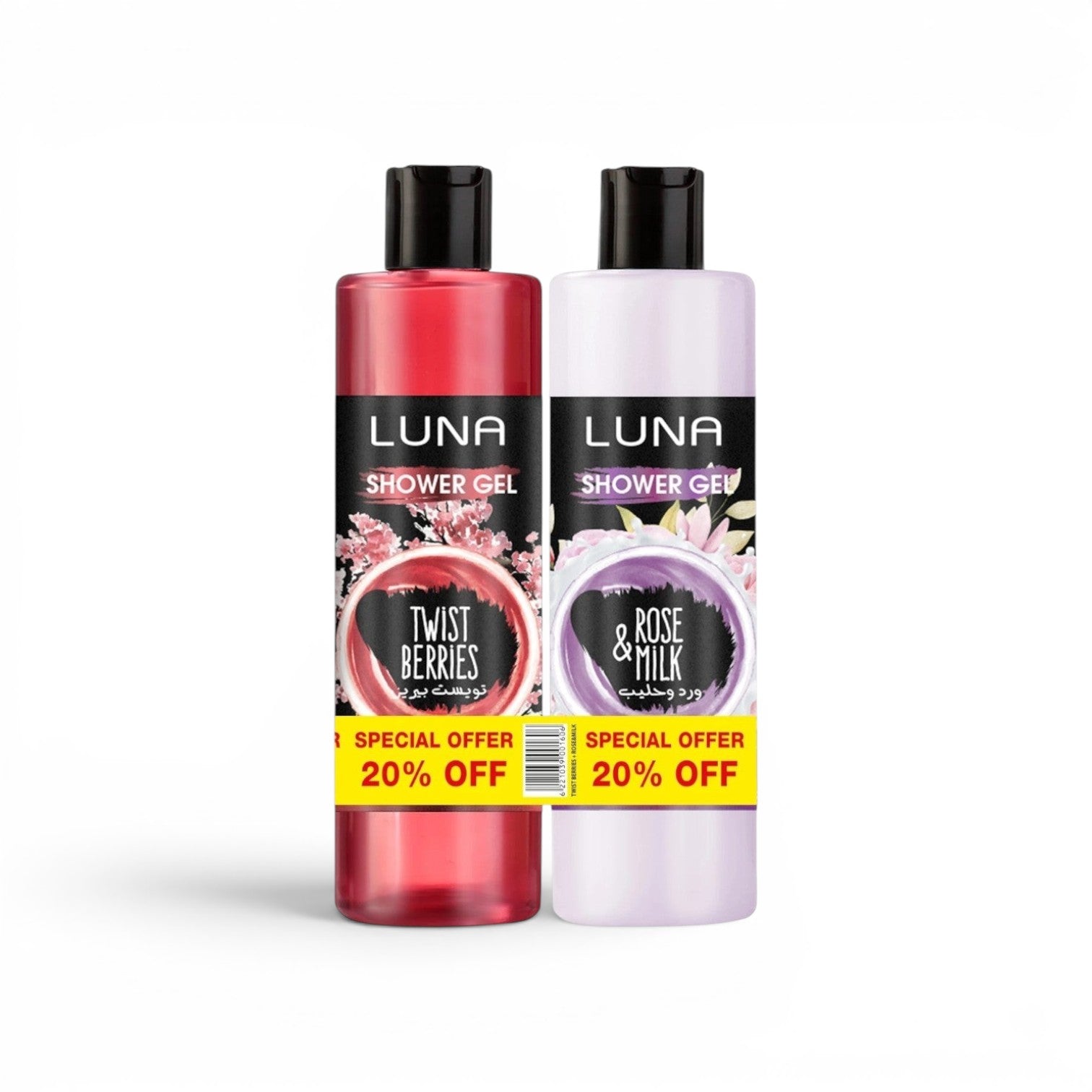 Luna Shower Gel 500 ml Twist Berries + Rose&Milk - 20% Price OFF