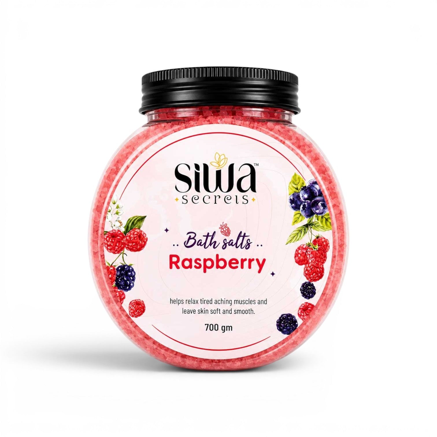 Siwa secrets bath salts raspberry 700 gm