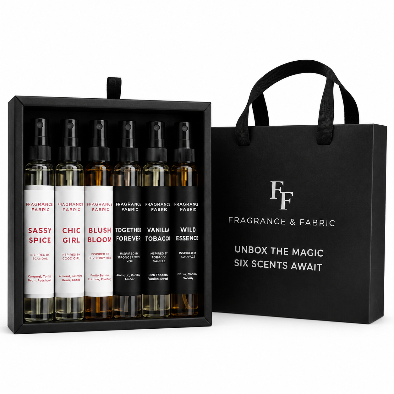 Fragrance & Fabric Unisex Set Of 6 Bottles x 10 ml