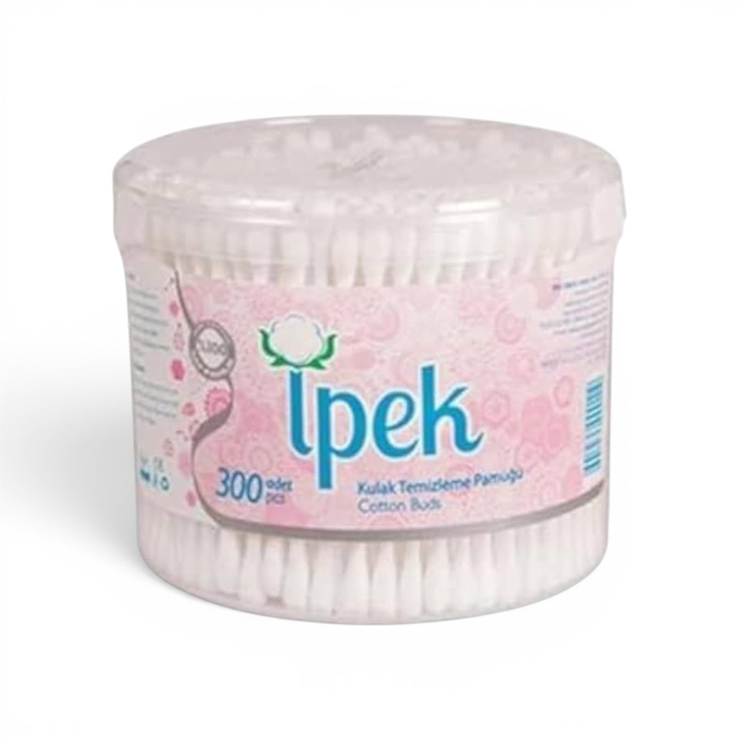 Ipek Cotton Wool Buds round Tub 300 Pcs