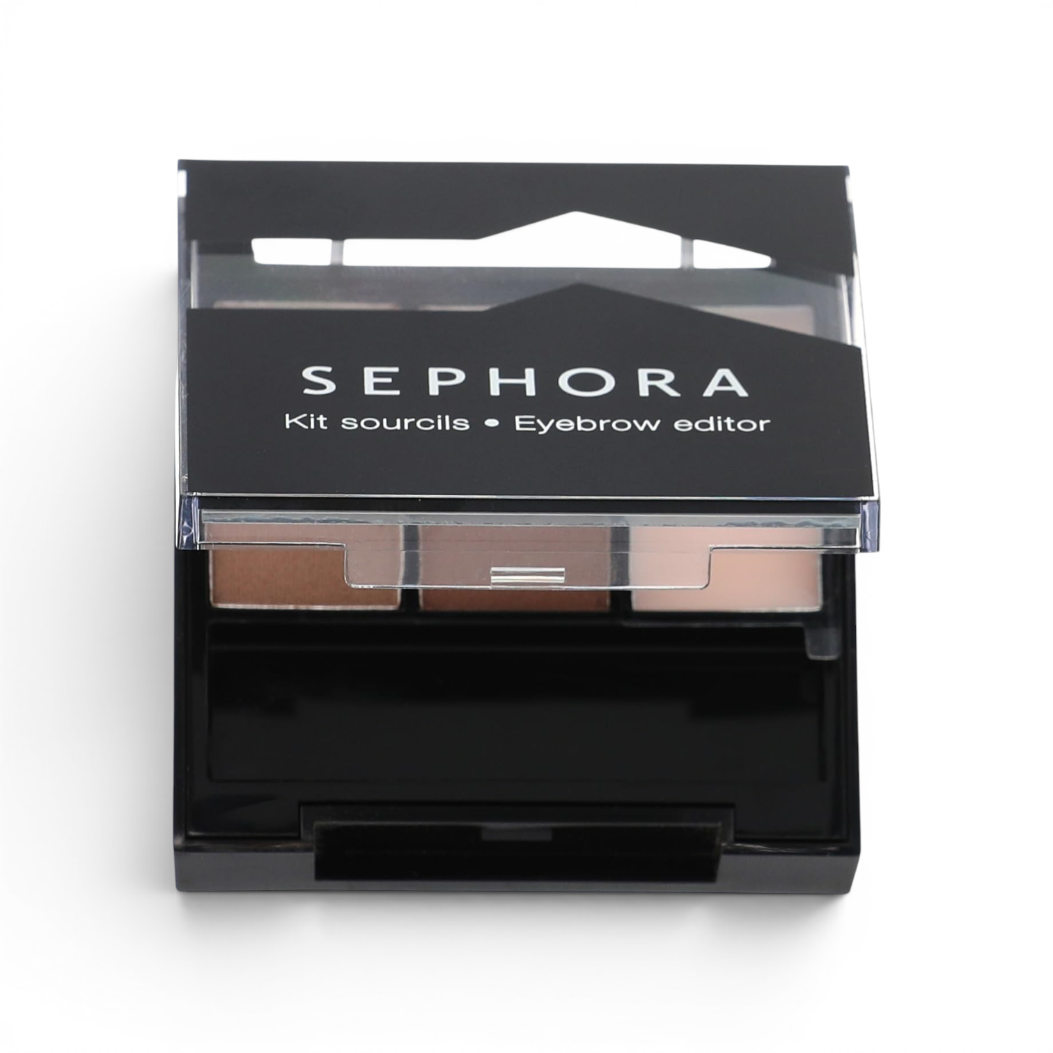likemoon.shop SEPHORA Eyebrow Editor kit in medium brown with three powder shades in a compact case