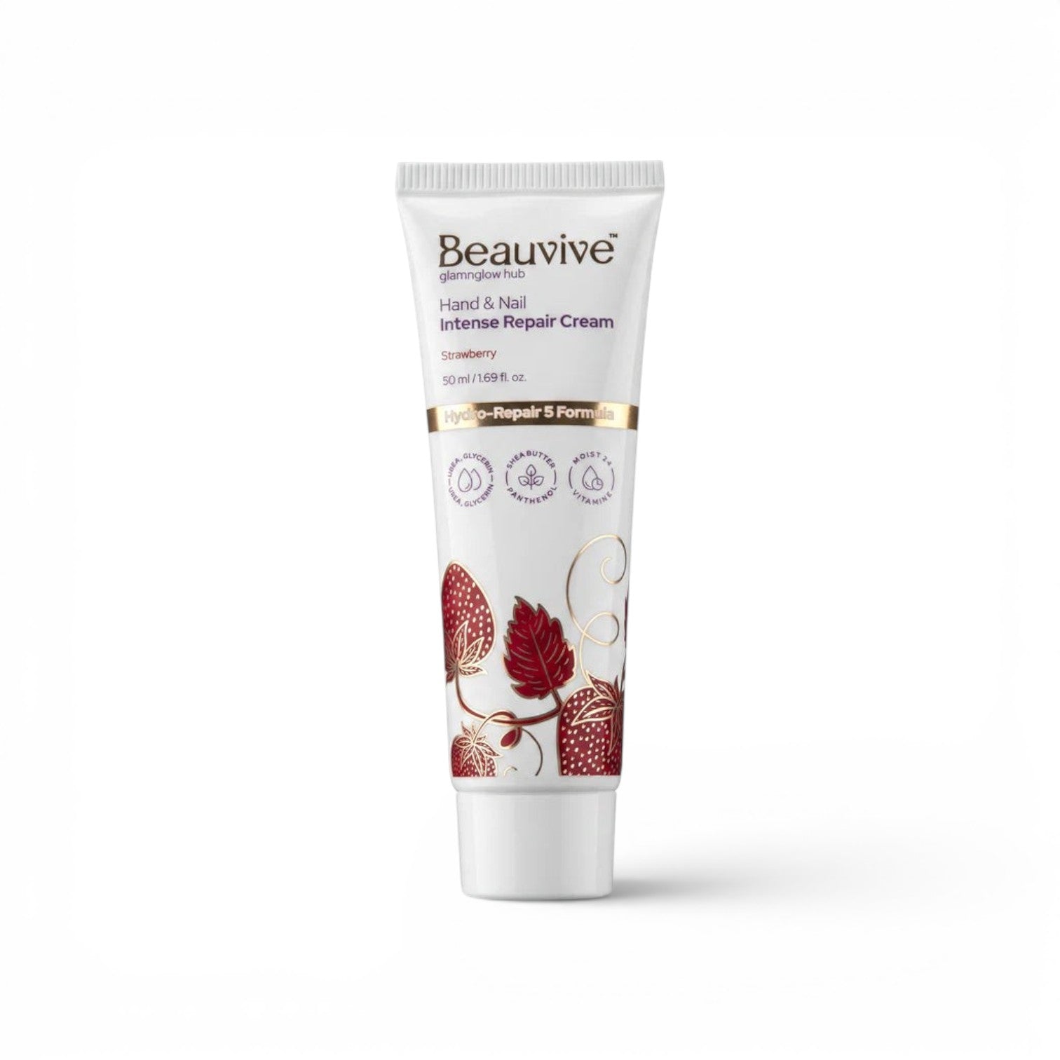 Beauvive Hand & Nail Intense Repair Cream – Strawberry
